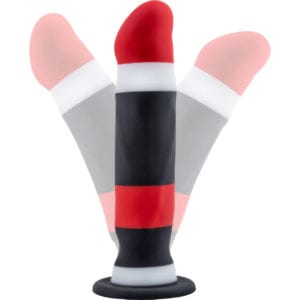 Blush Novelties Avant D5 Review: striped silicone dildo w/ suction cup 2
