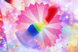 Blush Novelties Avant Pride P1 Freedom Review: Rainbow Striped Dildo 74