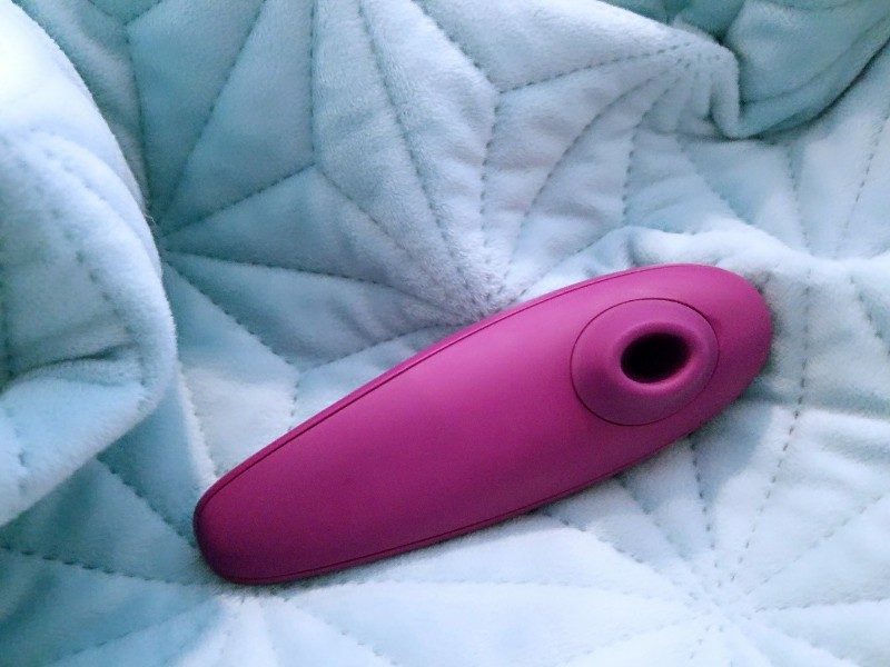 The Womanizer Classic's head is oval-shaped for a more ergonomic fit along the clitoris.