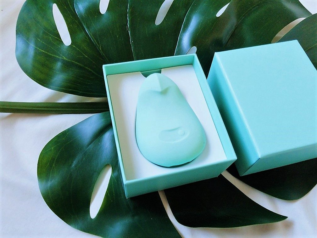Dame Pom jade green couples' silicone vibrator in discreet packaging