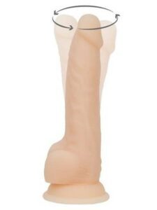 Image: the stock graphic for the Naked Addiction vibrating & rotating dildo show a more substantial range of motion. I feel like I have been deceived.