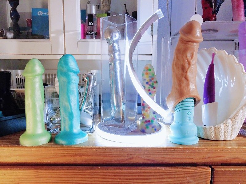 [Image: my sex toy storage and display]