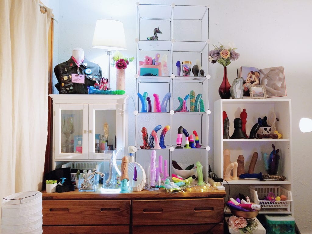 5 Ways to Optimize Sex Toy Storage & Organization! 1 Sex toy collection display shelving for Super Smash Cache around 2020