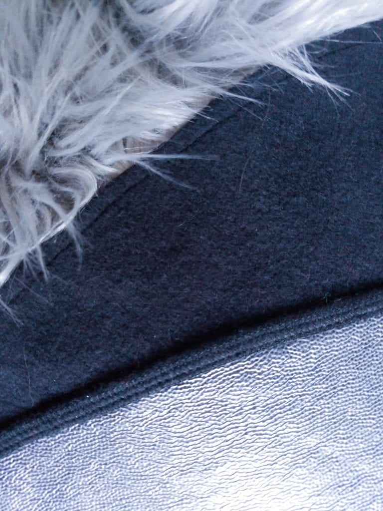 The Layer cotton fleece and polyurethane faux-leather
