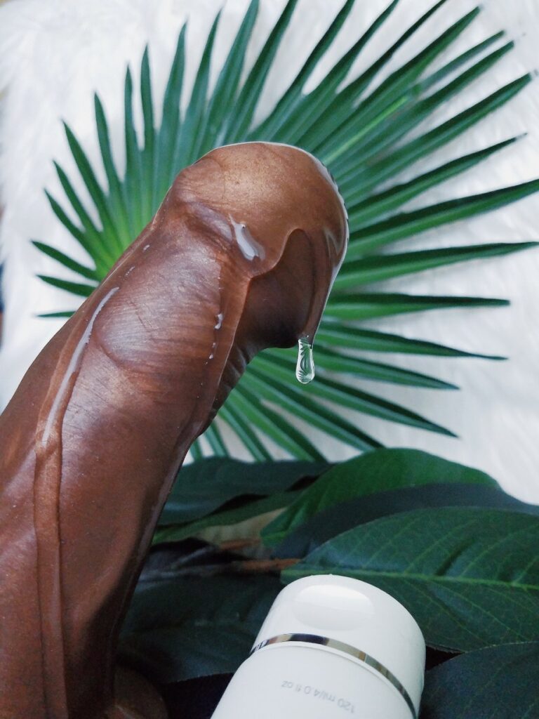 Chocolate Uberrime Optimo dark realistic dual-density dildo with shimmer