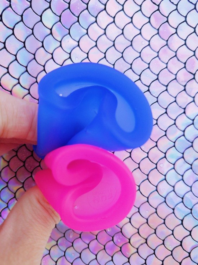 Fun Factory Fun Cups Explore Kit menstrual cups folded down