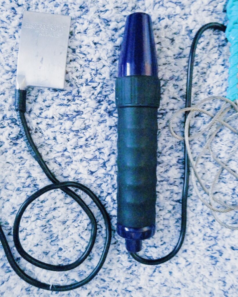 Violet wand and separate body contact cable attachment