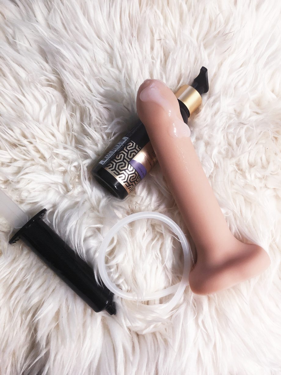 Review: Strap-On-Me Large silicone ejaculating dildo 4 Strap-On-Me silicone squirting dildo and cum lube