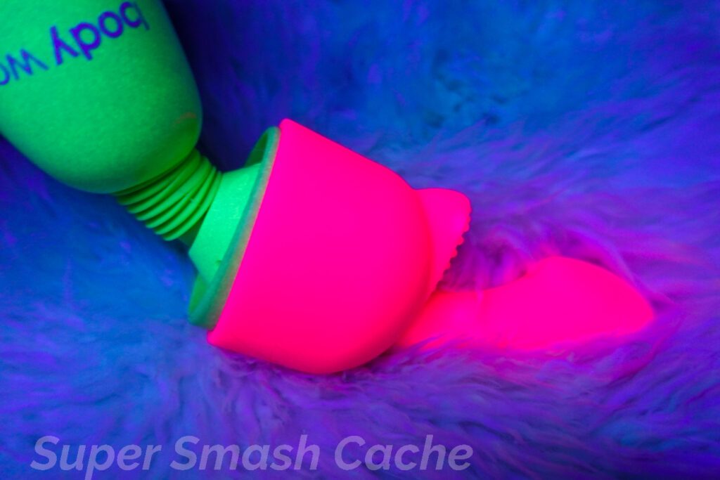 Flexible silicone G-spot wand massager attachment