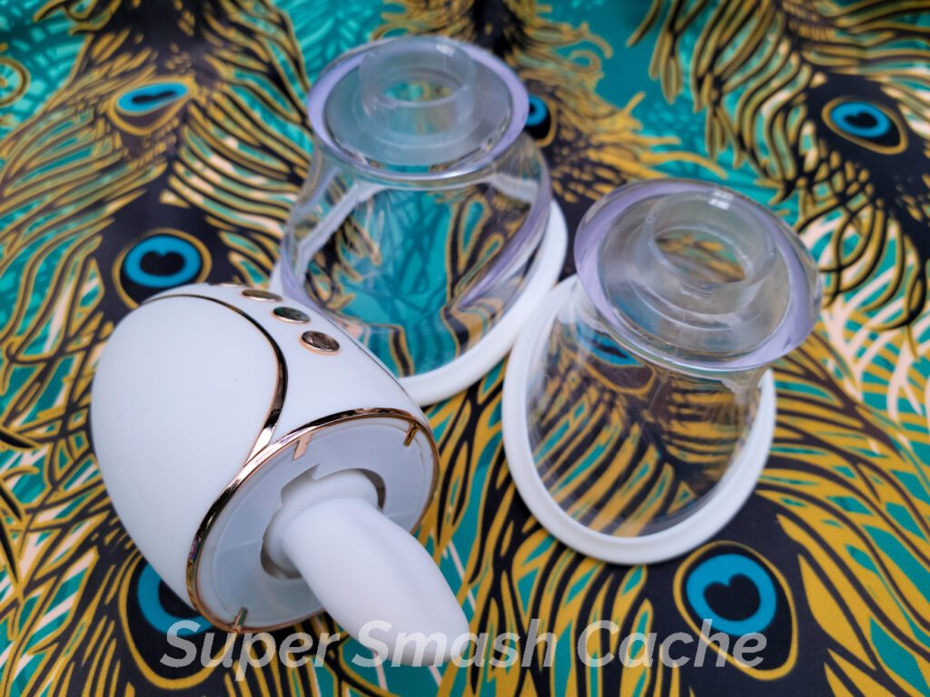 California Exotics Empowered Queen tongue flickering vibrator with suction cups detached