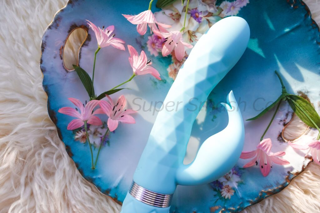 BMS Factory Pillow Talk Lively spinning rabbit vibrator with fluttering clitoral stimulator