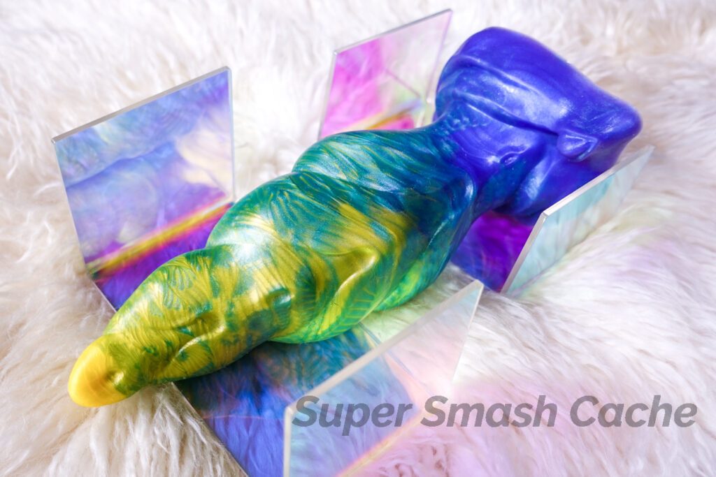Uberrime Flora huge floral dildo with knot and clitoral grinding base