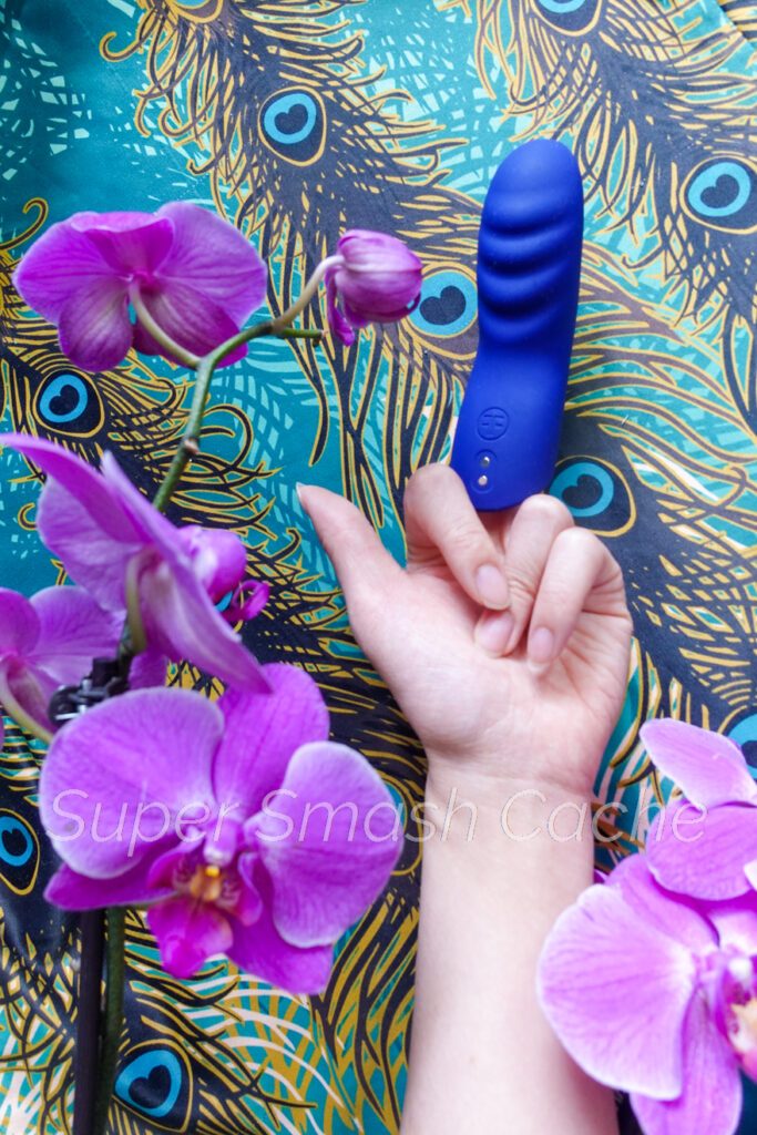 FemmeFunn Dioni wearable finger extender vibrator on middle finger