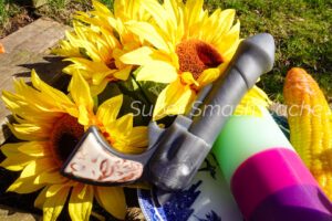 Silicone revolver gun-shaped dildo by Hole Punch Toys 