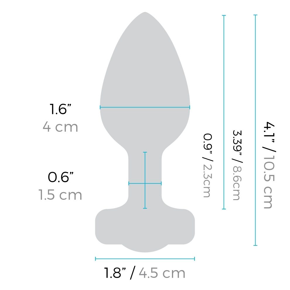 b-vibe vibrating jewel plug size m/l dimensions 
