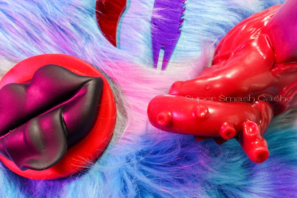 A closer look at the Vixen Mouthing Off Pushin' Cushion and Velvet Alley anatomical heart