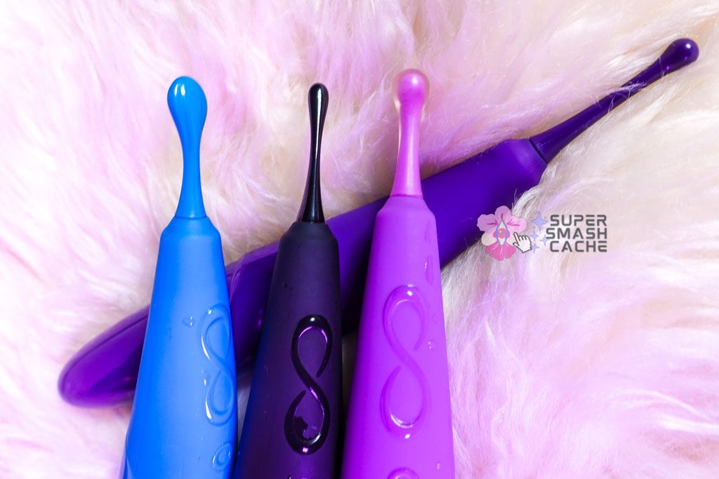 Zumio oscillating vibrator tip comparison: Zumio I, Zumio E, Zumio S, and Zumio X in the background