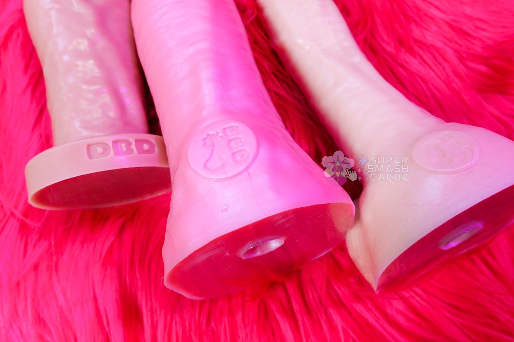 Realistic silicone dildos with Vac-U-Lock holes for mounting on a fucking machine