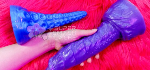 Dee's Big Daddy Drake XXXL is about the size of my forearm, while the Davy L tentacle dildo is a leaner taper.