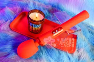 Fun Factory VIM rumbly wand massager in sunset orange