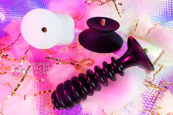 Velvet Thruster Prime base screw port, suction cup, and handle