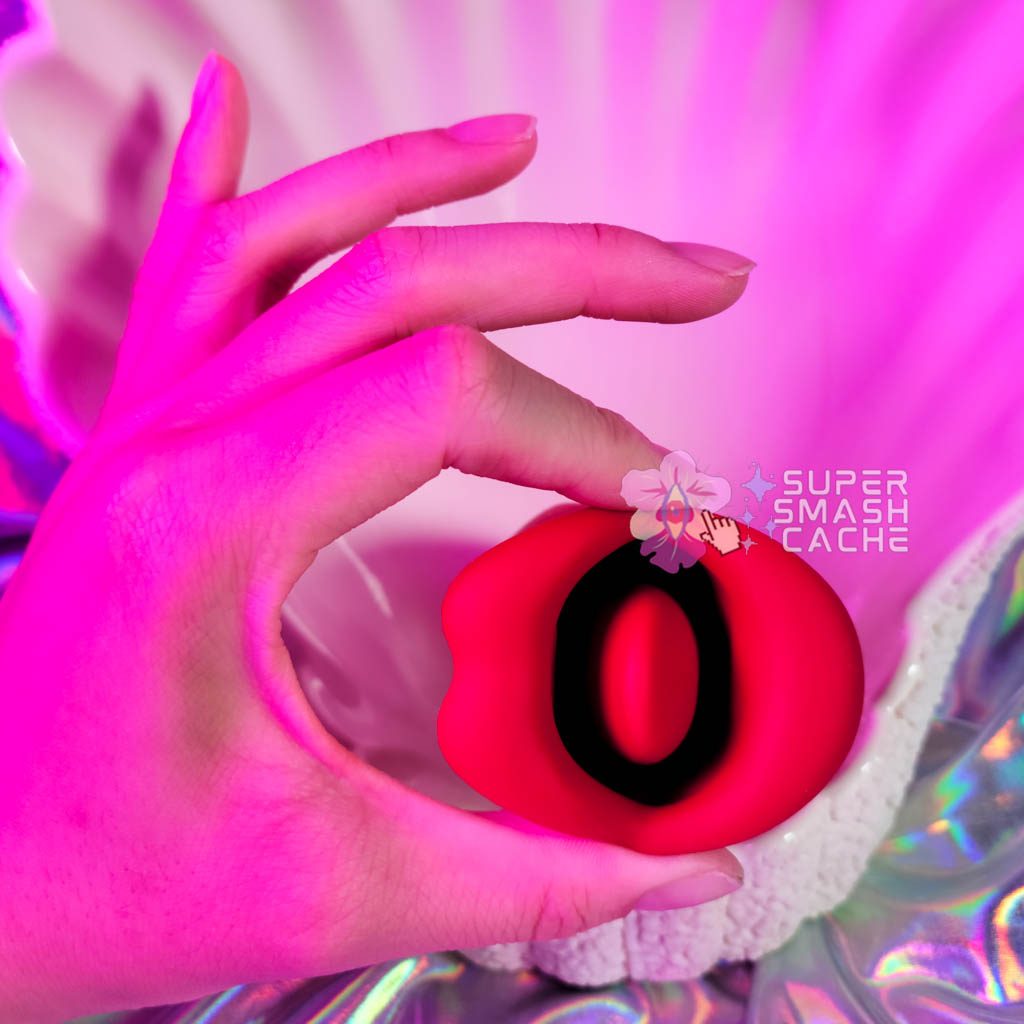 Lips and tongue vibrator with mouth open
