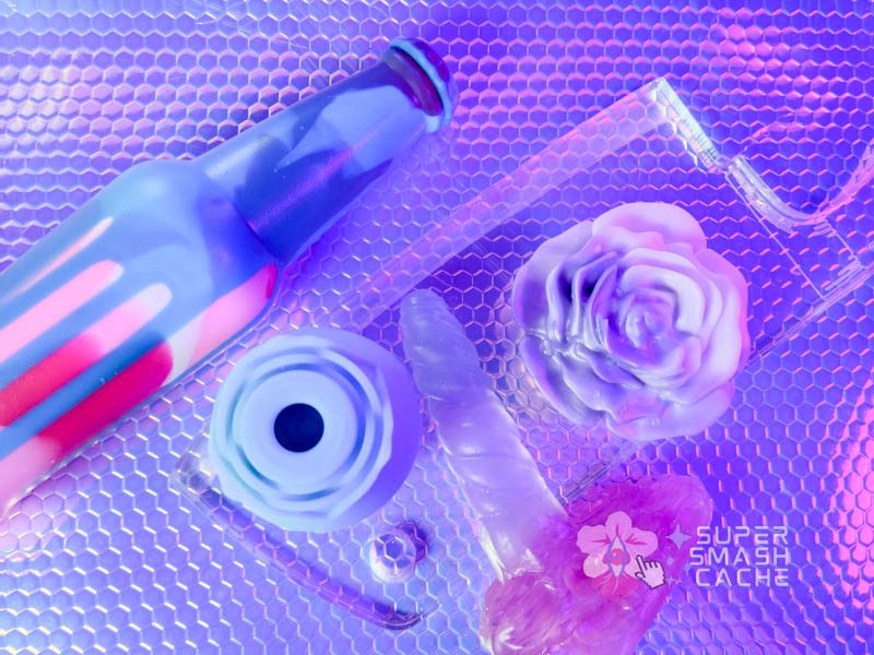 Uberrime Rosae purple pearl silicone clitoral grinding toy et al.