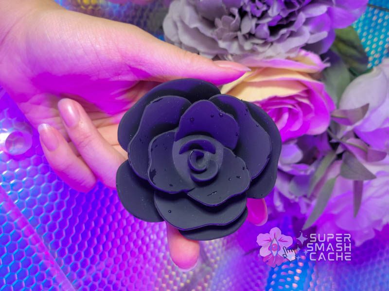 Open Roses silicone butt plug black rose base by Love to Love