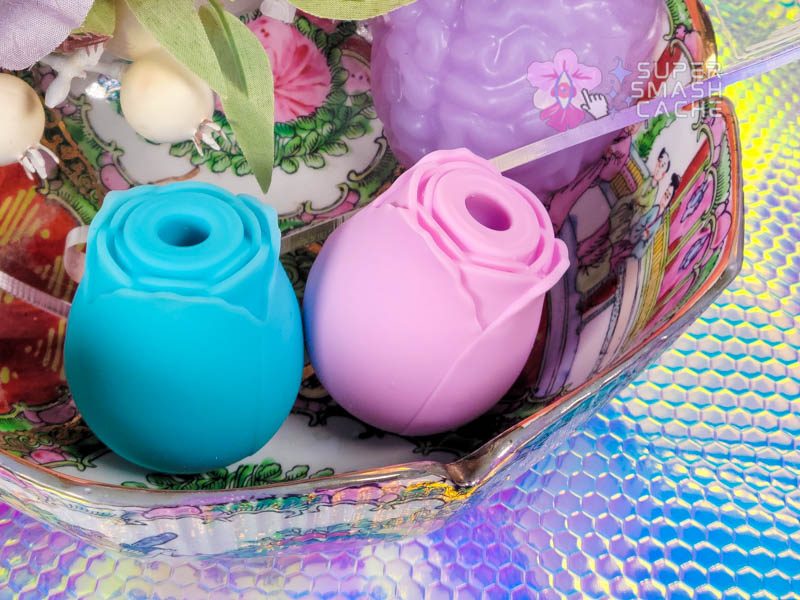 Blue and pink rose toy massagers