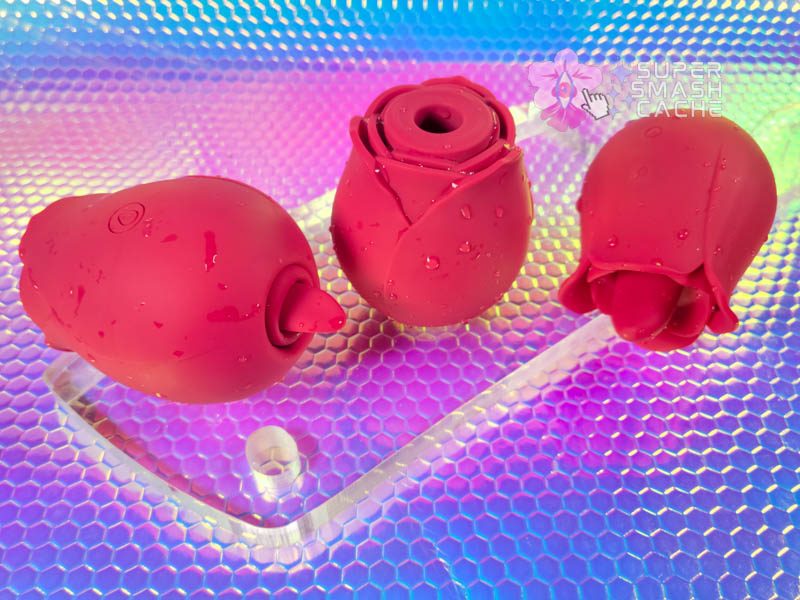 Red rose massager variations with tongue or without