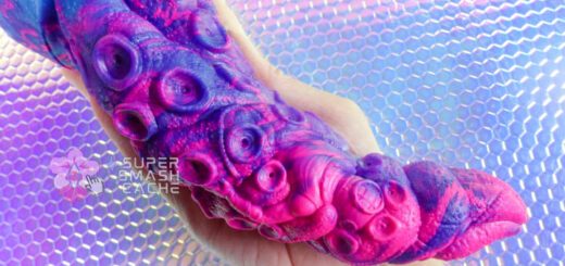 Uberrime Kraken's Revenge artisanal silicone tentacle dildo in hand