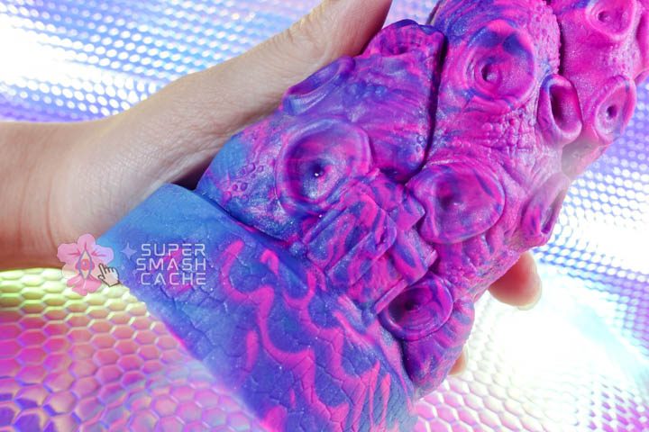 Uberrime Kraken's Revenge Tentacle Dildo Review 5 Uberrime Kraken's Revenge aquatic dildo with treasure chest near base of shaft