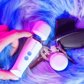 Magic Wand Micro size comparison to keys and hand