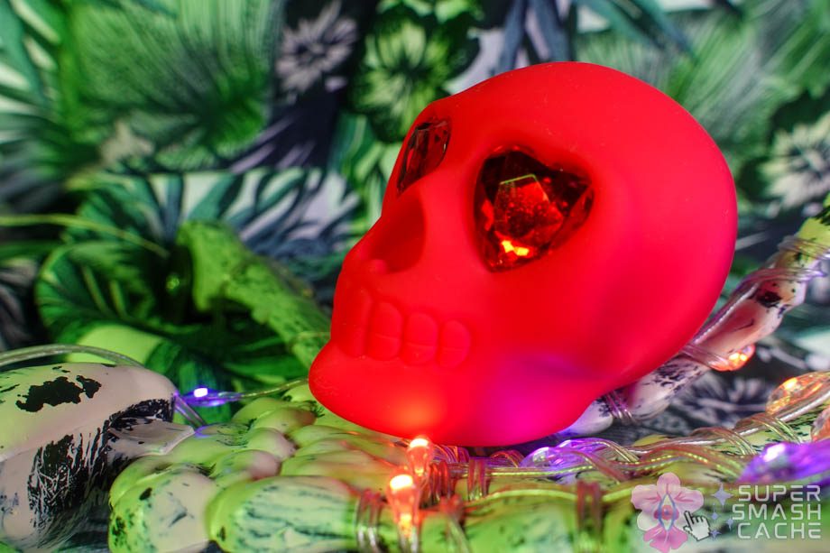 Mini-Reviews: Maia Shroomie & Naughty Bits Bone Head Skull Vibrator 7 Naughty Bits Bone Head skull-shaped vibrator with heart-shaped rhinestone eyes by Cal Exotics