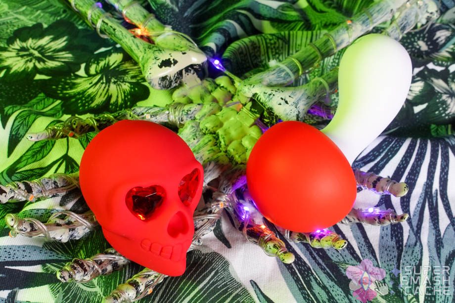 Mini-Reviews: Maia Shroomie & Naughty Bits Bone Head Skull Vibrator 1 Bone Head skull-shaped vibrator by Cal Exotics and Maia Shroomie thick mini-vibrator