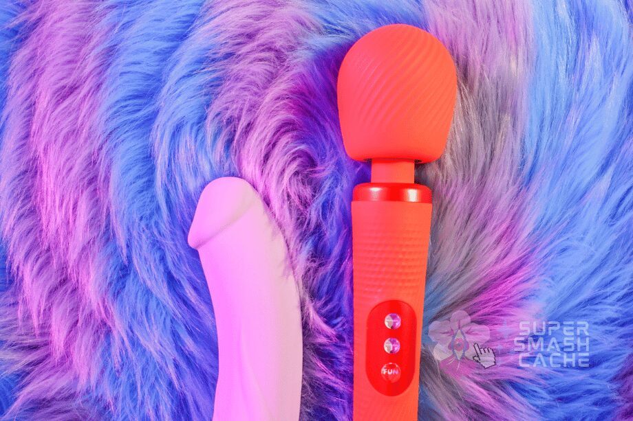 3 Rumbly Blowjob Vibrators For Fantastic Fellatio: Manta, Vim & Bond Review 8 Fun Factory Big Boss vibrator next to Vim wand massager