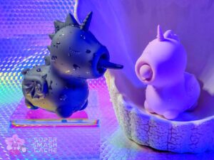 Unihorn Wild Spirit unicorn with licking tongue vibrator vs. Karma Lilac's pulsating lips