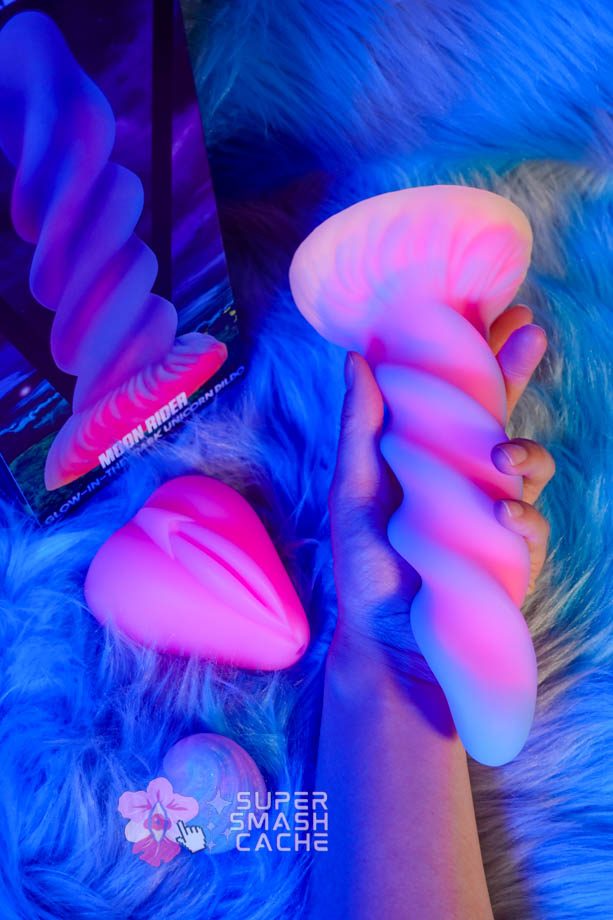 Creature Cocks Moon Rider girthy spiral unicorn horn dildo 