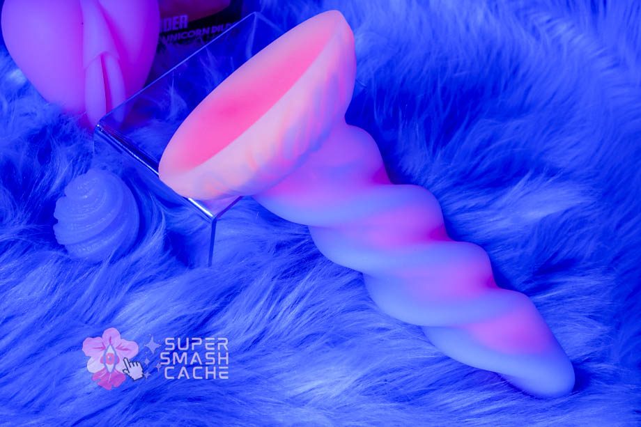 Creature Cocks Moon Rider glow-in-the-dark unicorn horn dildo by XR Brands