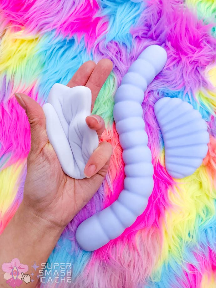 Pelle Flex, Gummy Worm, and Orange Slice super soft silicone grinding toys for tribbing and frotting