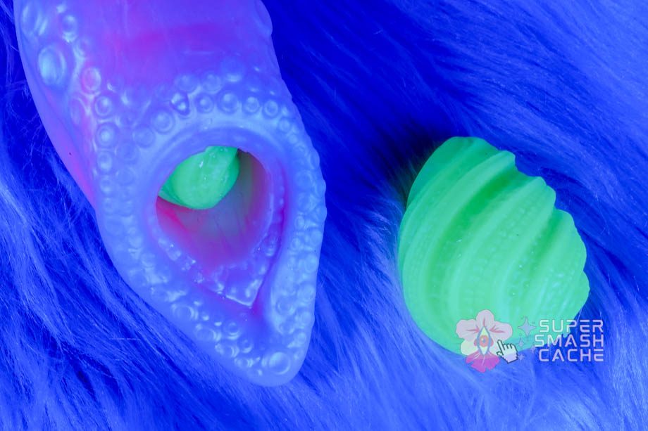 Uncover Creations tentacle ovipositor tip with green UV glow alien textured eggs