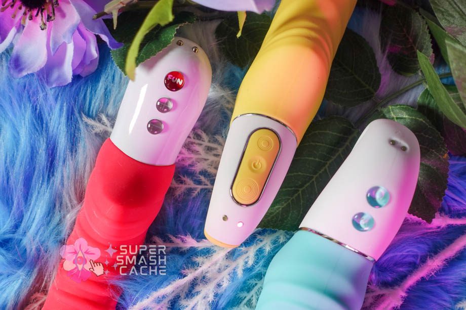 YoYoLemon vs. Satisfyer Yummy Sunshine vs. Fun Factory Tiger 7 Fun Factory vs. Satisfyer vs. YoYoLemon vibrator control panels and buttons
