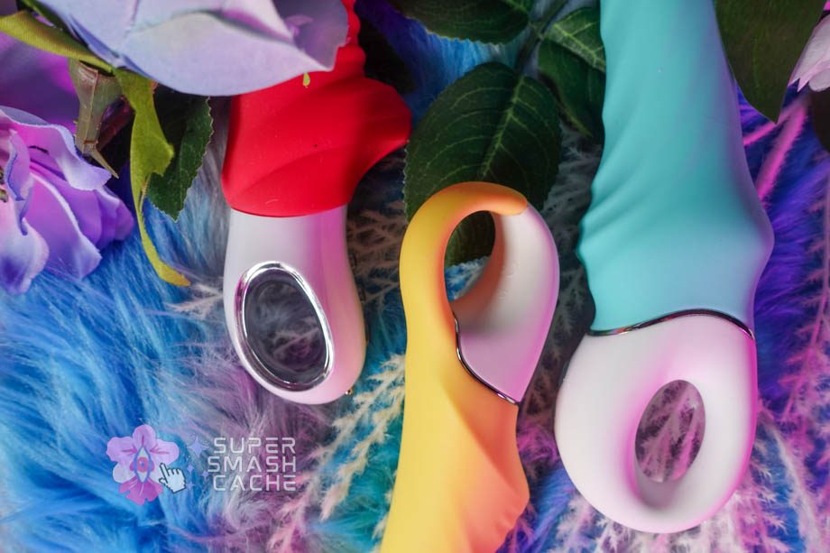YoYoLemon vs. Satisfyer Yummy Sunshine vs. Fun Factory Tiger 3 Fun Factory vs. Satisfyer vs. YoYoLemon vibrator finger loop handles