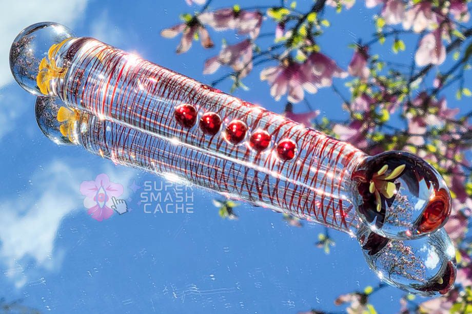 Double-ended G-spot glass dildo