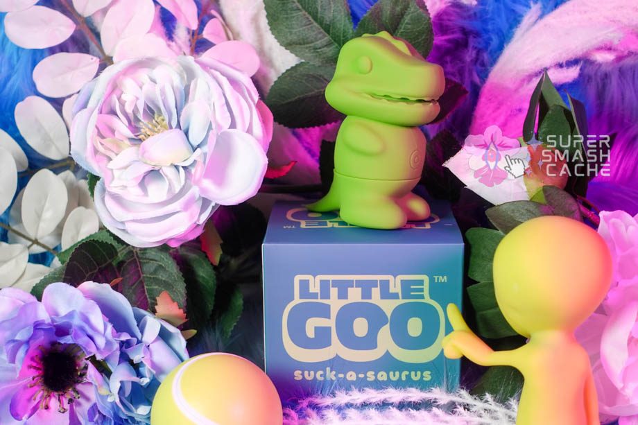 La Boutique Voila Bob the Alien, Ace Stroker, and Little Goo suck-a-saurus dinosaur clitoral suction toy