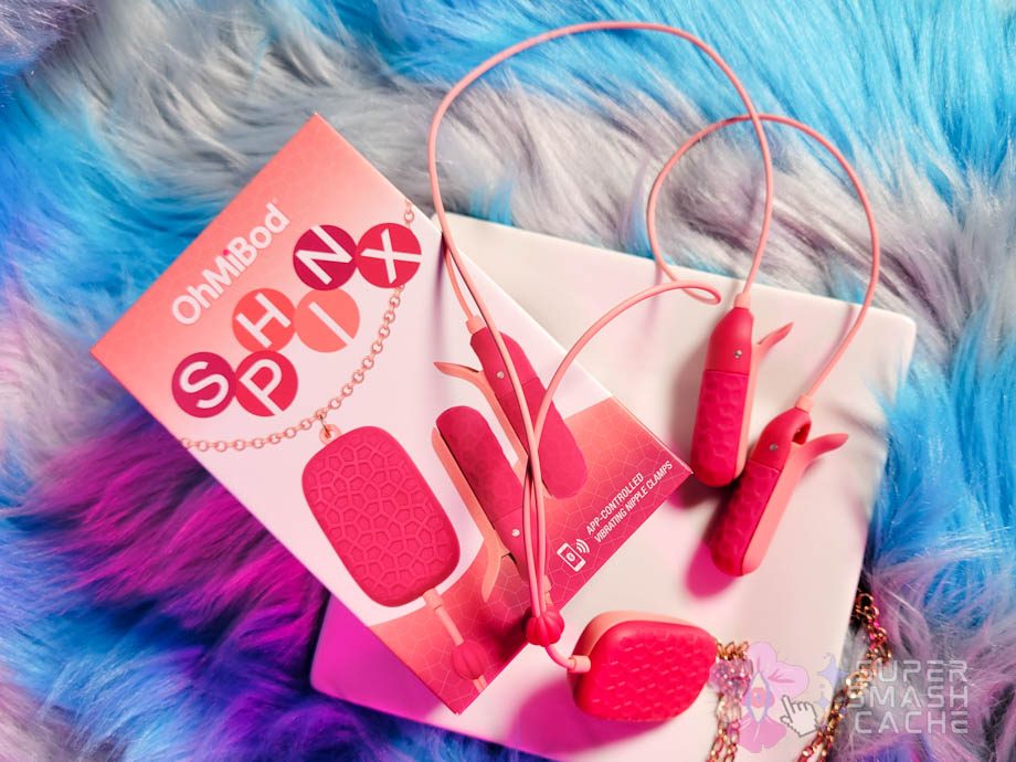 OhMiBod Sphinx textured vibrating nipple clamps with smartphone and smartwatch app control