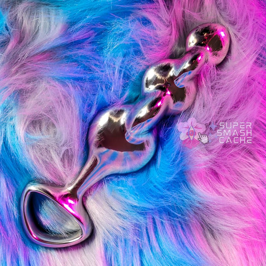 njoy Disco mirror finish knotted stainless steel dildo for G-spot and prostate play