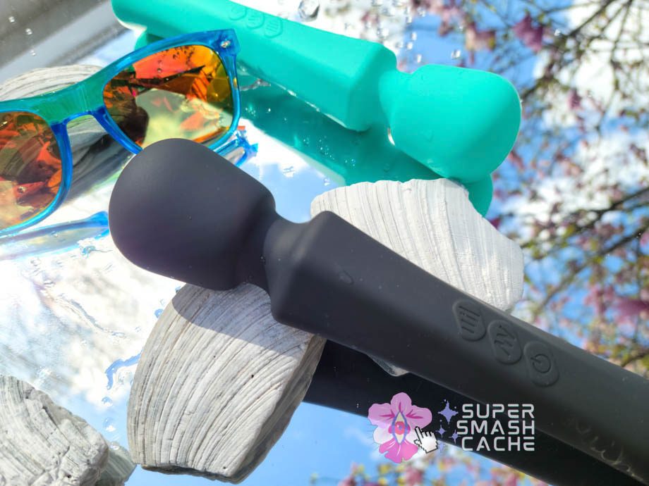 Teal Rock Candy Sweetensity Wand and black EdenFantasys Sleek Power Wand