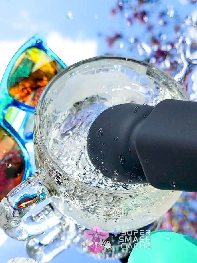 EdenFantasys Sleek Power Wand splashing in water