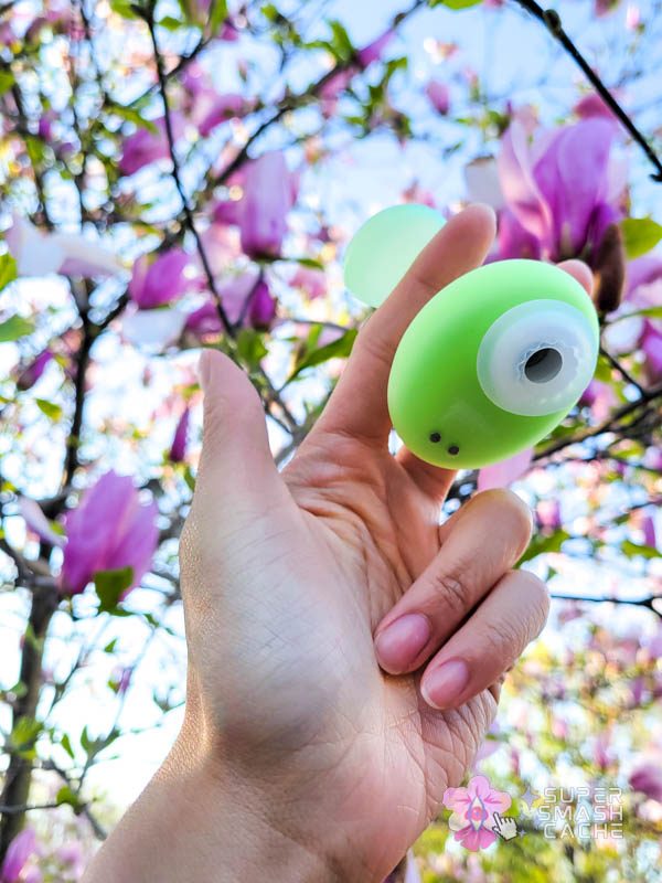 Pink Punch Dream Bunny Review: Air Pulse Finger Vibe 9 Pink Punch Dream Bunny air pulse massager hooked on fingers